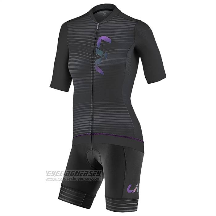 2023 Cycling Jersey Women Liv Black Short Sleeve And bib Short